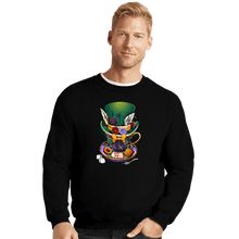 Load image into Gallery viewer, Daily_Deal_Shirts Crewneck Sweater, Unisex / Small / Black Mad Hatter Mug
