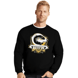 Shirts Crewneck Sweater, Unisex / Small / Black Hufflepuff Badgers