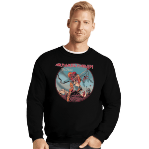Shirts Crewneck Sweater, Unisex / Small / Black Armored Maiden