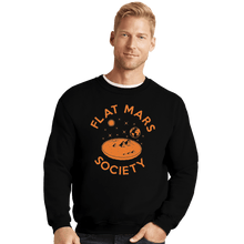Load image into Gallery viewer, Shirts Crewneck Sweater, Unisex / Small / Black Flat Mars Society
