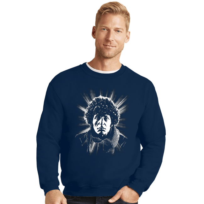 Daily_Deal_Shirts Crewneck Sweater, Unisex / Small / Navy Tom Baker