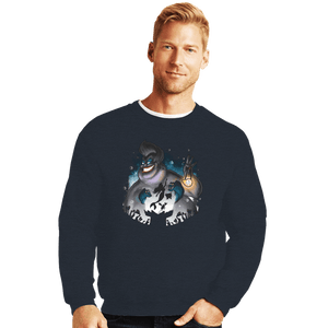 Secret_Shirts Crewneck Sweater, Unisex / Small / Dark Heather Sea Villain