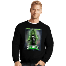 Load image into Gallery viewer, Daily_Deal_Shirts Crewneck Sweater, Unisex / Small / Black Camille Hulk
