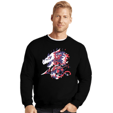 Load image into Gallery viewer, Daily_Deal_Shirts Crewneck Sweater, Unisex / Small / Black Dragon Knight
