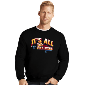 Shirts Crewneck Sweater, Unisex / Small / Black Reflexes