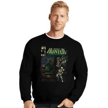 Load image into Gallery viewer, Daily_Deal_Shirts Crewneck Sweater, Unisex / Small / Black Bounty Hunter Comic
