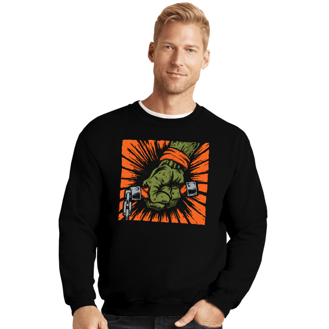 Shirts Crewneck Sweater, Unisex / Small / Black Saint Pizza