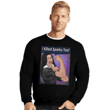 Load image into Gallery viewer, Secret_Shirts Crewneck Sweater, Unisex / Small / Black Sparky Too!
