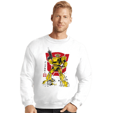 Load image into Gallery viewer, Daily_Deal_Shirts Crewneck Sweater, Unisex / Small / White Bumble Sumi-e
