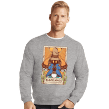 Load image into Gallery viewer, Secret_Shirts Crewneck Sweater, Unisex / Small / Sports Grey Black Mage Tarot Card
