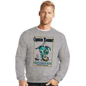 Daily_Deal_Shirts Crewneck Sweater, Unisex / Small / Sports Grey Captain Bonnet Rum