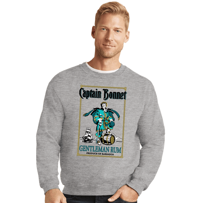 Daily_Deal_Shirts Crewneck Sweater, Unisex / Small / Sports Grey Captain Bonnet Rum