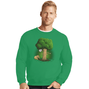 Shirts Crewneck Sweater, Unisex / Small / Irish Green Plant A Tree