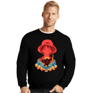 Shirts Crewneck Sweater, Unisex / Small / Black Luffy Shadow