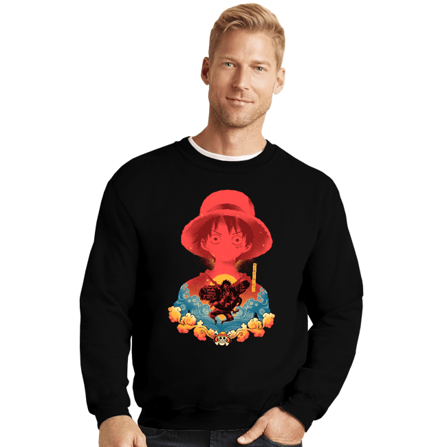 Shirts Crewneck Sweater, Unisex / Small / Black Luffy Shadow