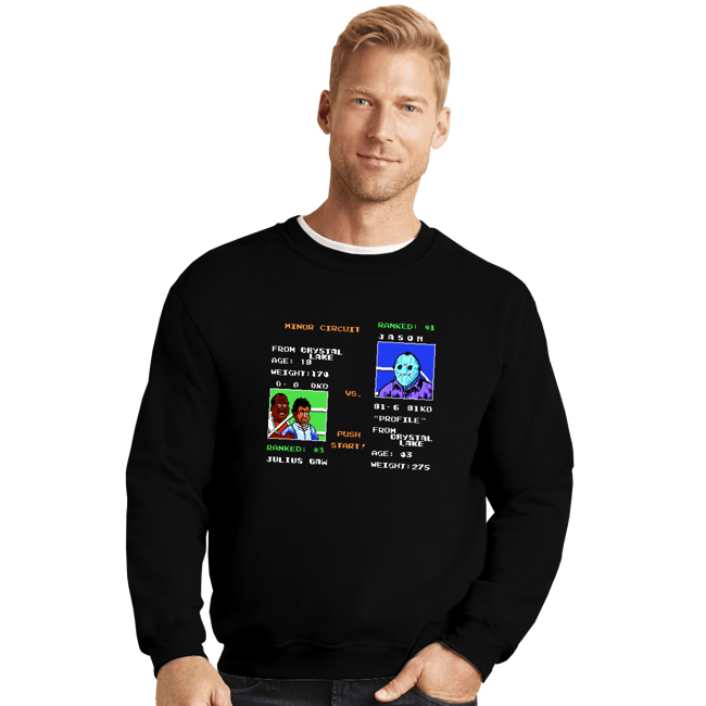 Daily_Deal_Shirts Crewneck Sweater, Unisex / Small / Black Jason Punch-Out