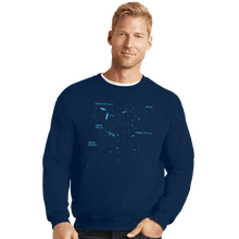 Load image into Gallery viewer, Shirts Crewneck Sweater, Unisex / Small / Navy Virtual On: Cyber Troopers
