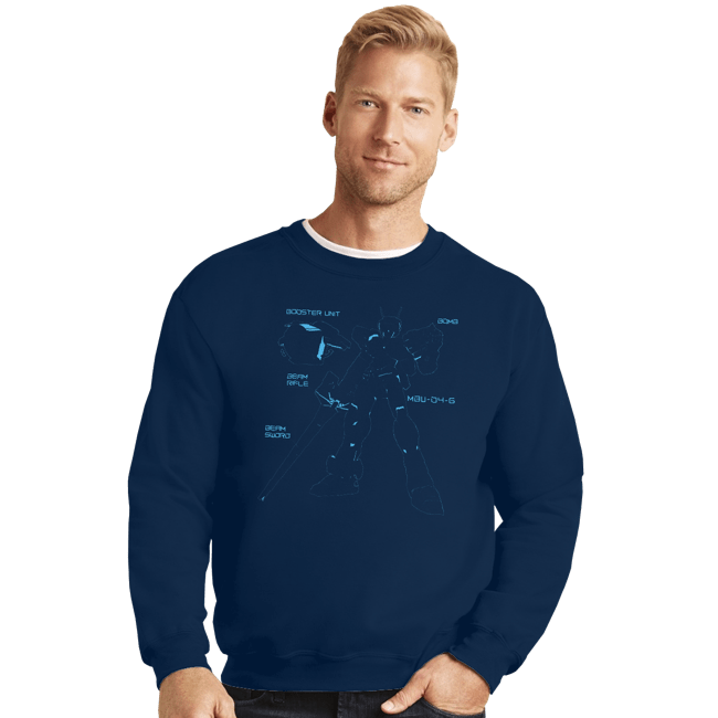 Shirts Crewneck Sweater, Unisex / Small / Navy Virtual On: Cyber Troopers