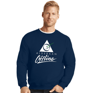 Shirts Crewneck Sweater, Unisex / Small / Navy Planet Offline