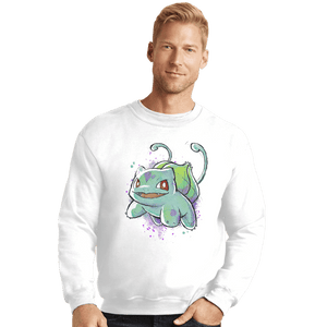 Shirts Crewneck Sweater, Unisex / Small / White Grass Ink