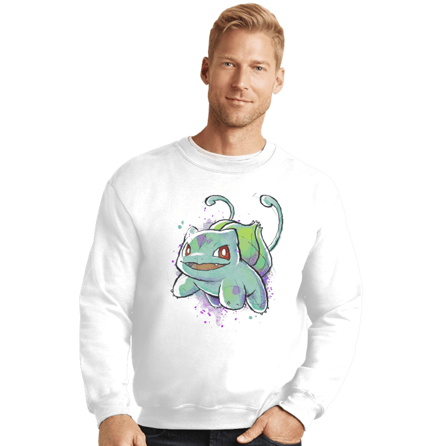 Shirts Crewneck Sweater, Unisex / Small / White Grass Ink