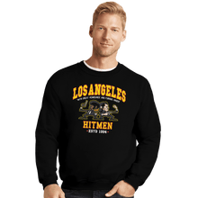 Load image into Gallery viewer, Shirts Crewneck Sweater, Unisex / Small / Black L.A. Hitmen
