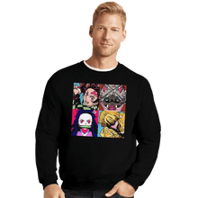 Load image into Gallery viewer, Shirts Crewneck Sweater, Unisex / Small / Black Kimetsu No Warhol
