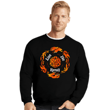 Load image into Gallery viewer, Daily_Deal_Shirts Crewneck Sweater, Unisex / Small / Black Reroll The Dice
