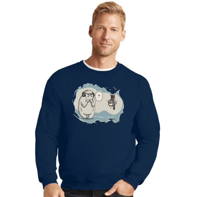 Daily_Deal_Shirts Crewneck Sweater, Unisex / Small / Navy Hoth In Here