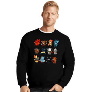 Daily_Deal_Shirts Crewneck Sweater, Unisex / Small / Black Cat Roleplay