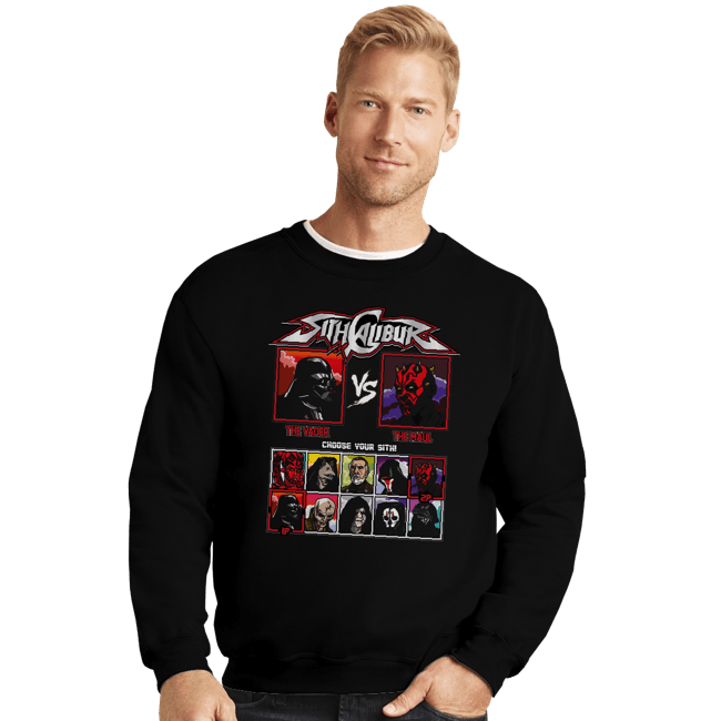Daily_Deal_Shirts Crewneck Sweater, Unisex / Small / Black Sith Calibur
