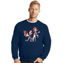 Load image into Gallery viewer, Secret_Shirts Crewneck Sweater, Unisex / Small / Navy Zombies Ate My
