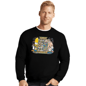 Shirts Crewneck Sweater, Unisex / Small / Black Clash Of Toon Dads