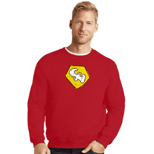 Secret_Shirts Crewneck Sweater, Unisex / Small / Red Dove Of Peace