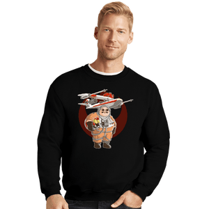 Shirts Crewneck Sweater, Unisex / Small / Black Rosso Squadron