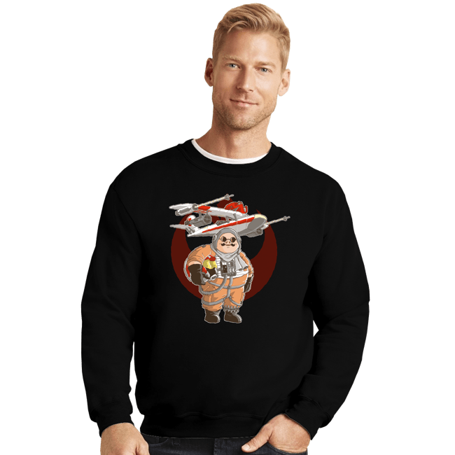 Shirts Crewneck Sweater, Unisex / Small / Black Rosso Squadron