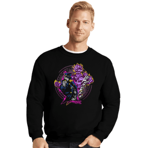 Shirts Crewneck Sweater, Unisex / Small / Black Attack Of Jotaro