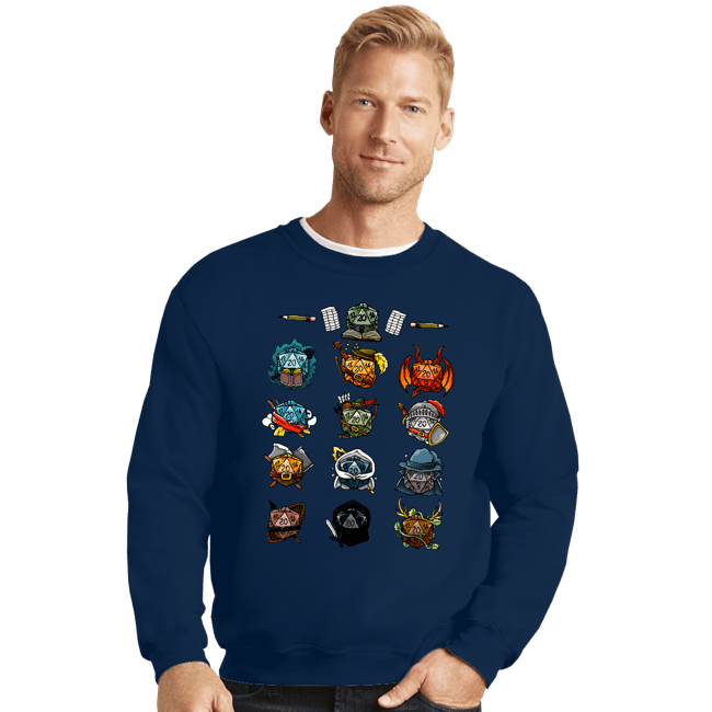 Shirts Crewneck Sweater, Unisex / Small / Navy Dice Master