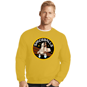 Daily_Deal_Shirts Crewneck Sweater, Unisex / Small / Gold Vintage Spaceballs