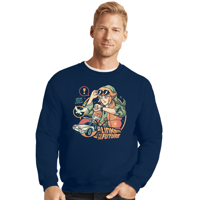 Daily_Deal_Shirts Crewneck Sweater, Unisex / Small / Navy Link To The Future