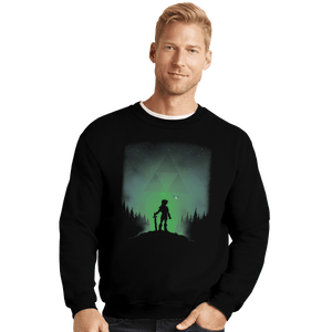 Shirts Crewneck Sweater, Unisex / Small / Black Link, Hylian Warrior