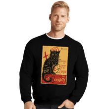 Load image into Gallery viewer, Shirts Crewneck Sweater, Unisex / Small / Black Chat Zombi
