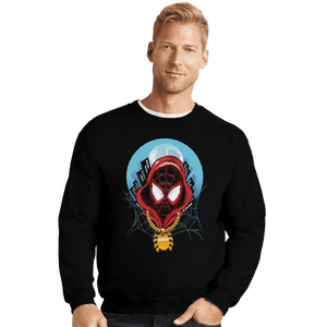 Shirts Crewneck Sweater, Unisex / Small / Black Spider Chain