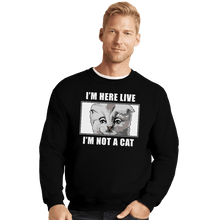 Load image into Gallery viewer, Shirts Crewneck Sweater, Unisex / Small / Black Zoom Cat
