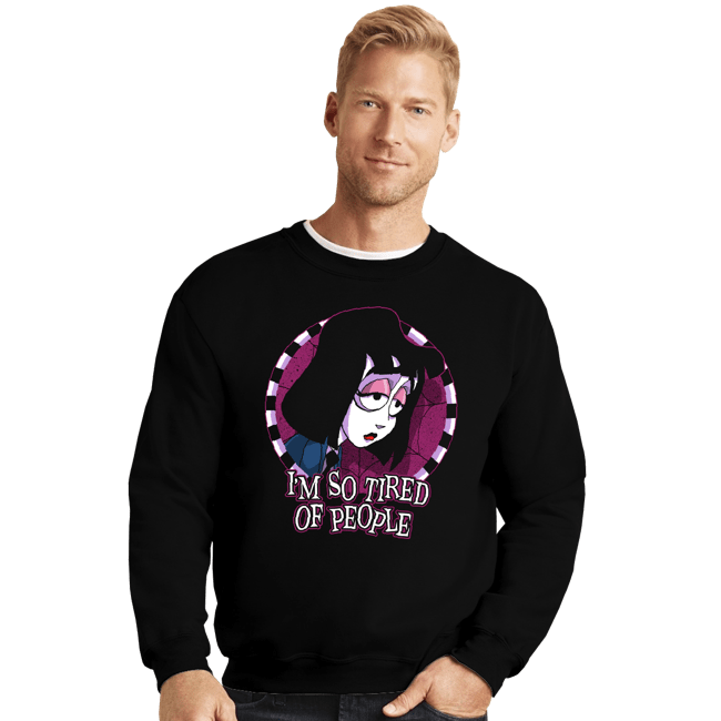 Secret_Shirts Crewneck Sweater, Unisex / Small / Black Tired Of People