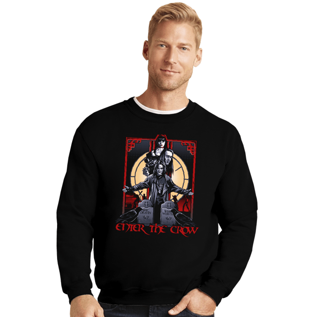 Daily_Deal_Shirts Crewneck Sweater, Unisex / Small / Black Enter The Crow