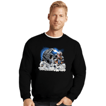 Load image into Gallery viewer, Daily_Deal_Shirts Crewneck Sweater, Unisex / Small / Black Godzilla VS Megazord
