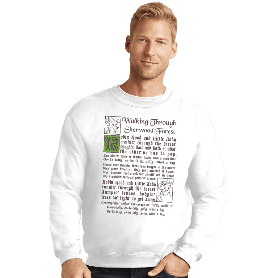 Shirts Crewneck Sweater, Unisex / Small / White Sherwood Forest