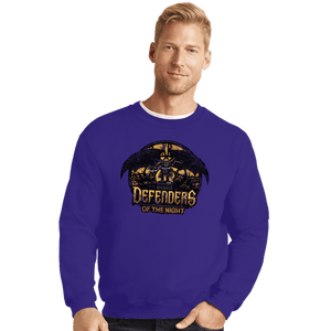 Shirts Crewneck Sweater, Unisex / Small / Violet Defenders Of The Night