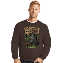 Load image into Gallery viewer, Daily_Deal_Shirts Crewneck Sweater, Unisex / Small / Dark Chocolate Middle Earth Adventure
